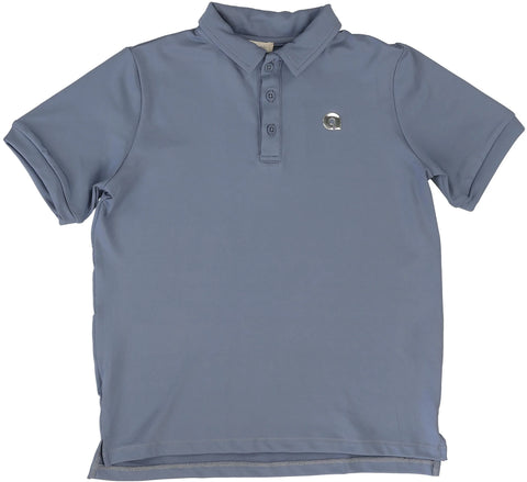Lil Legs Smokey Blue SS Sports Polo WSSPS-SMBLU