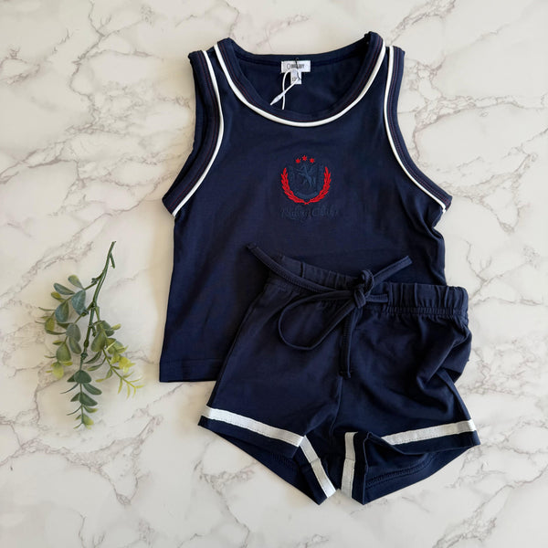 Bonjoy Navy Riding Club Tank Set