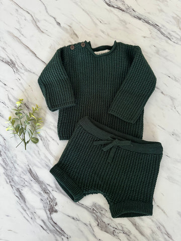 Aymara Pine Ciro Sweater & Greg Shorts Knit Set