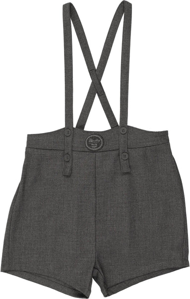 Lil Legs Analogie Mid Gray Plaid Edition Boys Overall Shorts