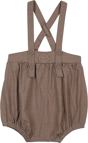 Lil Legs Analogie Misty Oat Heather Plaid Edition Boys Romper
