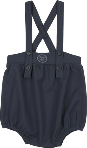 Lil Legs Analogie Navy Plaid Edition Boys Romper
