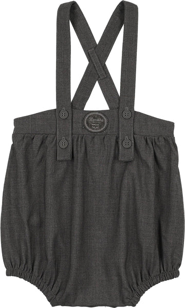 Lil Legs Analogie Mid Gray Plaid Edition Boys Romper