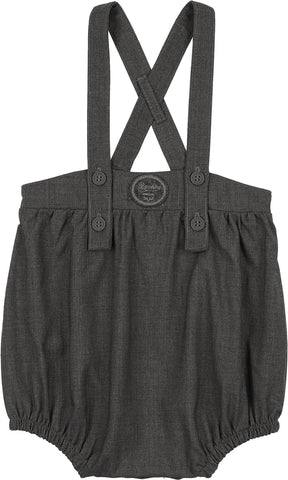 Lil Legs Analogie Mid Gray Plaid Edition Boys Romper