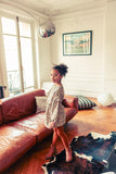 Louis Louise Beige Corduroy Leopard Print Umyma Dress