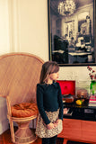 Louis Louise Beige Corduroy Leopard Print Zippa Skirt