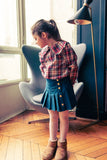 Louis Louise Dark Blue Denim Wallace LONGER Skirt