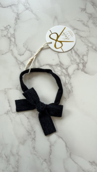 Halo Luxe Black Abigail Luxe Corduroy Baby Headband