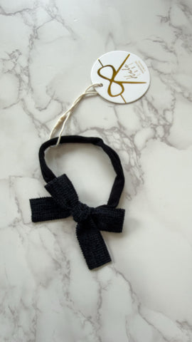 Halo Luxe Black Abigail Luxe Corduroy Baby Headband