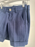 Emanuel Pris Navy Blue Stripe Shorts