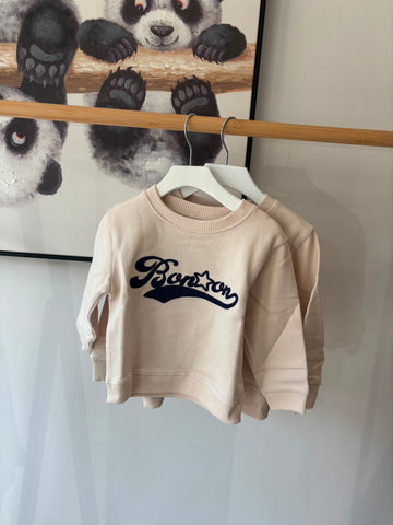 Bonton Milk/Blue Logo Sweatshirt