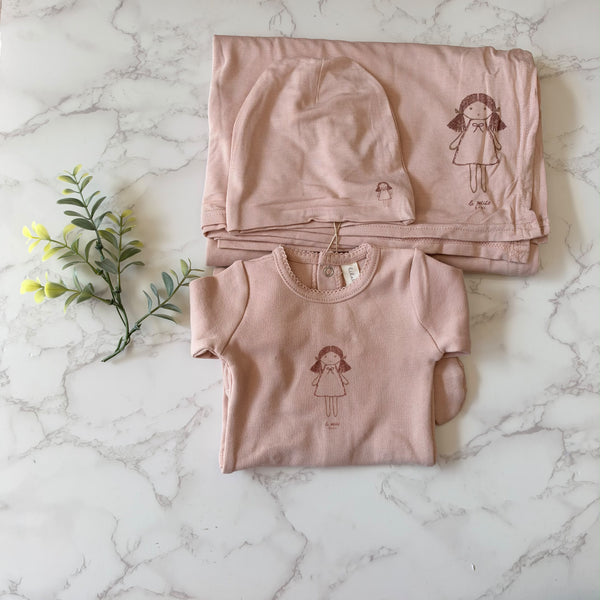 Lilette Dusty Pink Molly Dolly Blanket