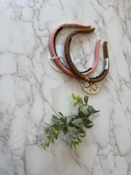 Halo Luxe Caramel Juliana Textured Knit Headband