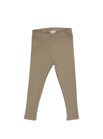 Lil Legs Taupe Ribbed Leggings