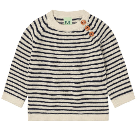 FUB Baby Ecru/Dark Navy Sweater + Legging Set