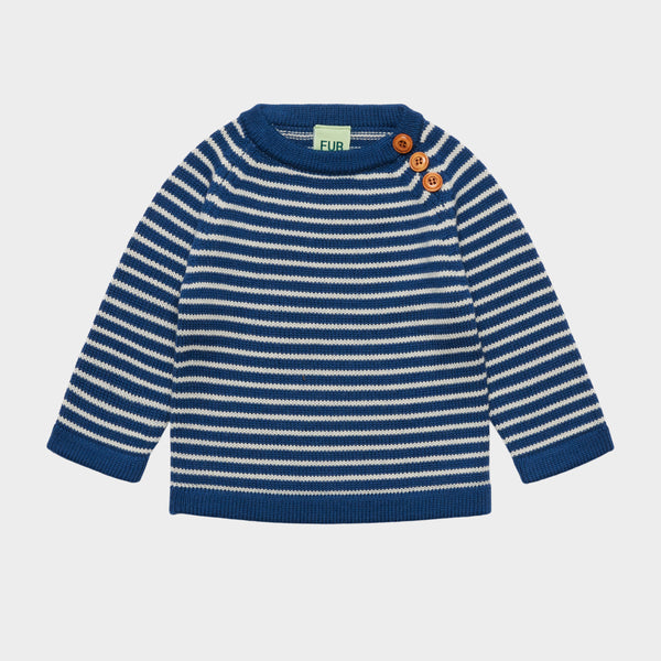 Fub Baby Deep Indigo/Ecru Striped Set