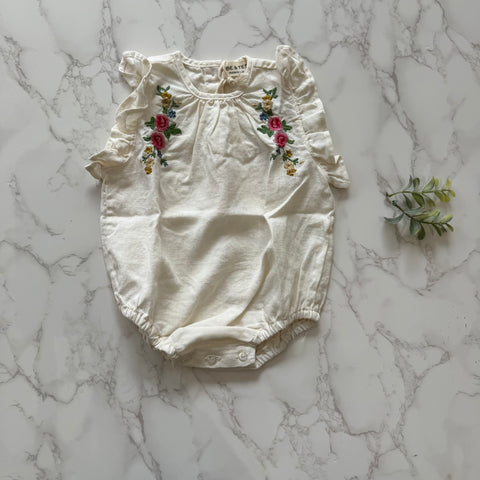 Babe & Tess Natural Flora Romper