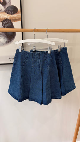 Lil Legs Blue Denim Pleated Skirt PDSK-BD