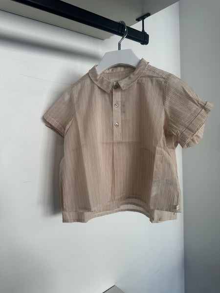 Bene Bene Pale Pink Ian Stripe Half Shirt