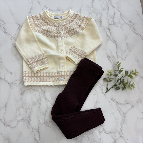 Coco Blanc Cream Embroidered Cardigan