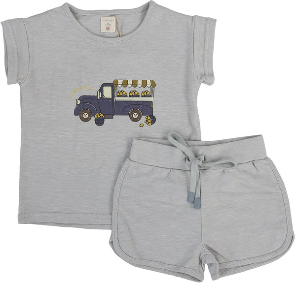 Lil Legs Pale Blue Lemon Toddler Boy Set LPLTSB-PBLU