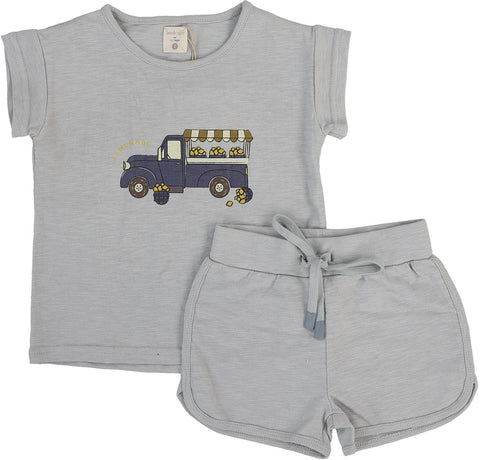 Lil Legs Pale Blue Lemon Toddler Boy Set LPLTSB-PBLU