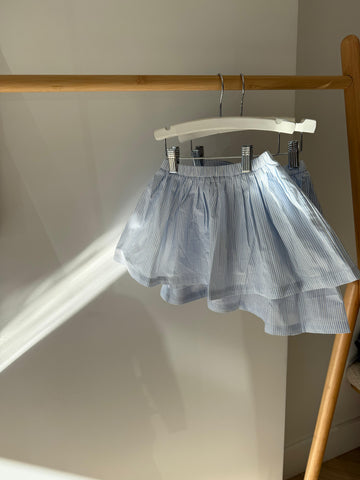 Bonjoy Blue Stripe Pleated Sailor Shabbos Skirt