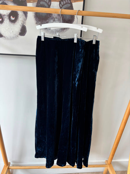 Coco Blanc Navy Velvet Slip Skirt