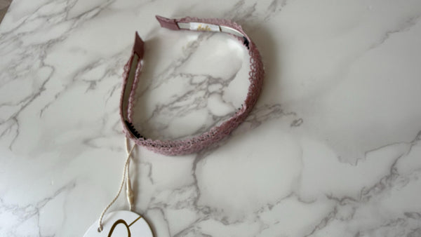 Halo Luxe Mauve Ivy Scalloped Lace Headband