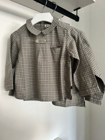 Bene Bene Grayish Blue Duket Check Shirt