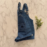 Lil Legs Mid Blue Wash Denim City Boys Romper DCBR-MBWSH
