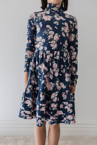 Steph Lilac Floral Printed Cord Skirt