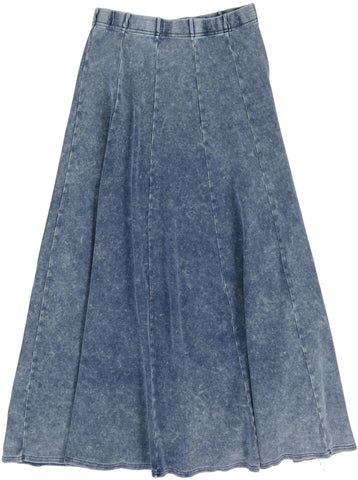 Lil Legs Blue Wash Panel Maxi Skirt PSKL-BLWSH