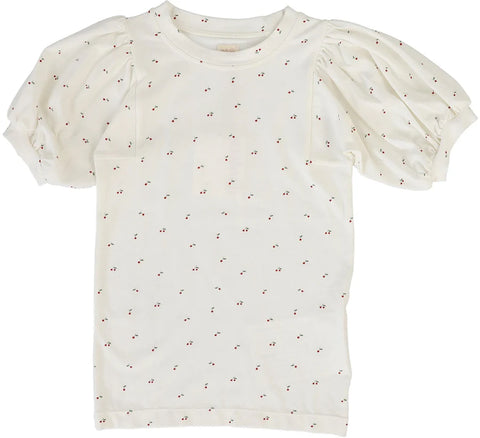 Lil Legs White Denim Capsule SS Girls Tee DGTSS-WHI