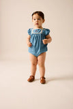 Lil Legs Blue Tencel Denim Capsule Girls Romper DBBR-BTEN
