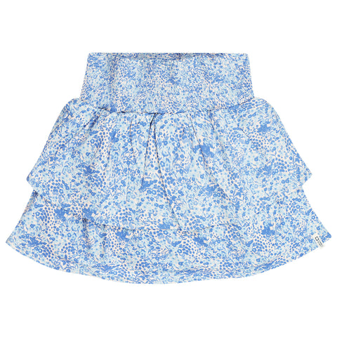 Tumble 'N Dry Blue/Pale Peach Floral Skirt