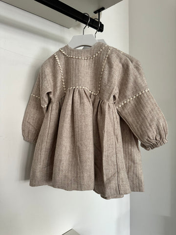 Coco Blanc Oat Wool Dress