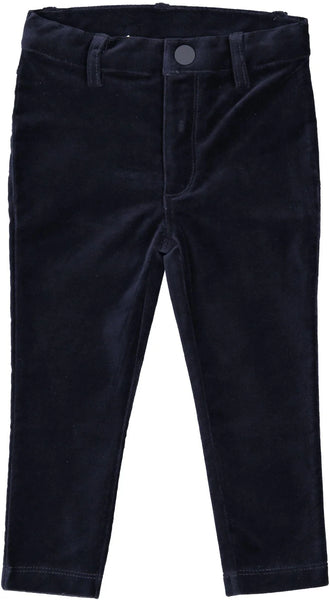 Lil Legs Analogie Navy Velvet Pants