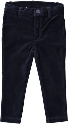 Lil Legs Analogie Navy Velvet Pants