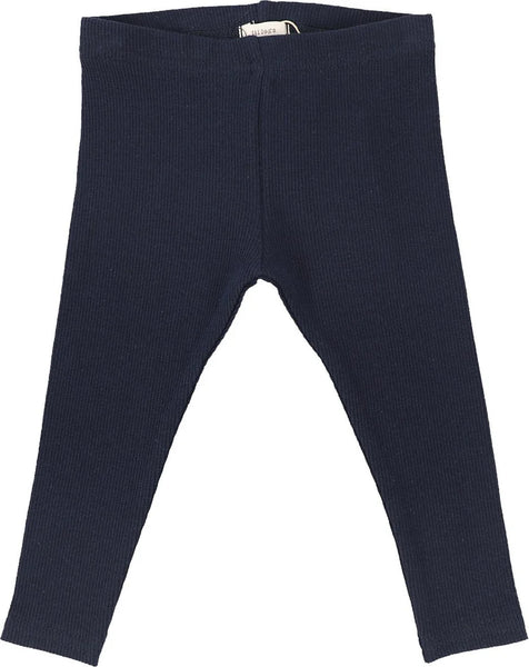 Lil Legs Navy Ribbed Long Leggings