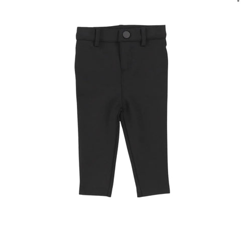 Lil Legs Black Knit Pants Without Seam
