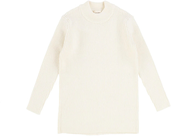 Lil Legs Cream Knit Mockneck