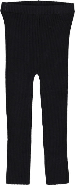 Lil Legs Black Knit Long Leggings