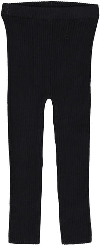 Lil Legs Black Knit Long Leggings