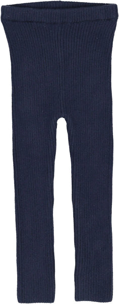 Lil Legs Navy Knit Long Leggings