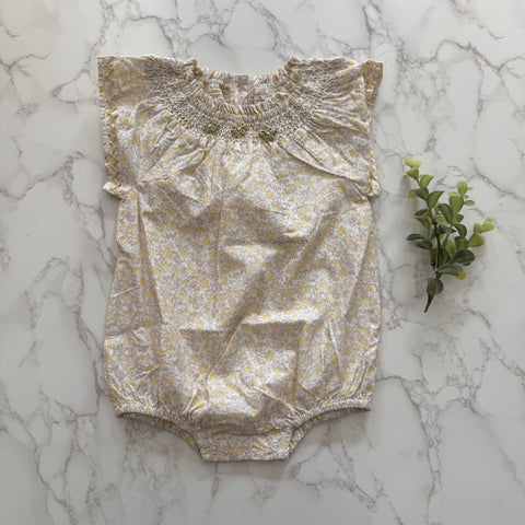 Lil Legs Analogie Yellow Sunny Blossom Flutter Romper SFR-YEL