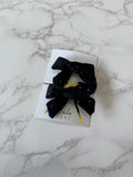 Halo Luxe Black Vivienne Studded Velveteen Double Clip Set
