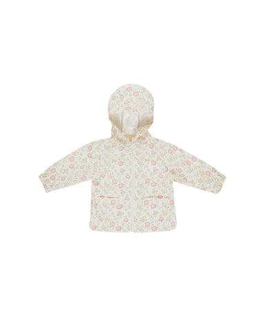 Quincy Mae Ivory Bloom Rain Coat