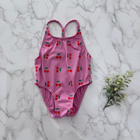 Piupiuchick Baby Pink Cherries All Over Swimsuit
