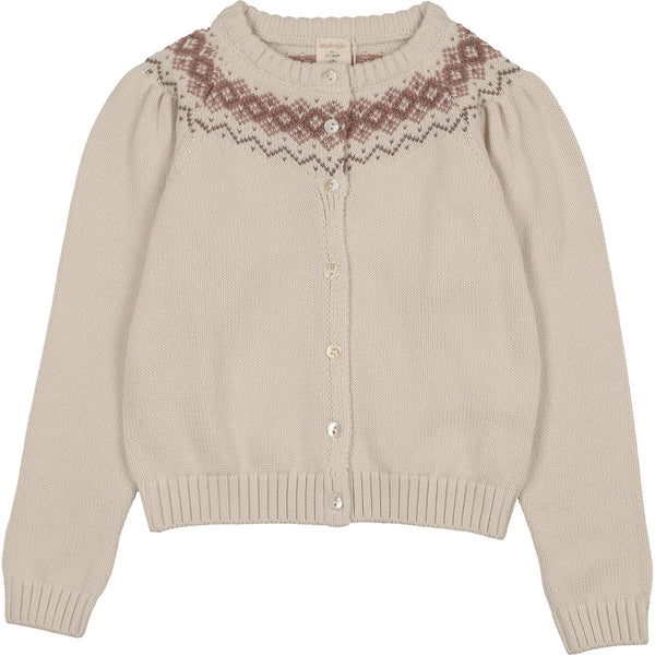 Lil Legs Analogie Cream/Pink Heirloom Knits Cardigan